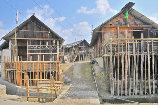 The Apatani people village ethnic group who live in the Ziro valley of Arunachal Pradesh's Lower Subansiri region in India