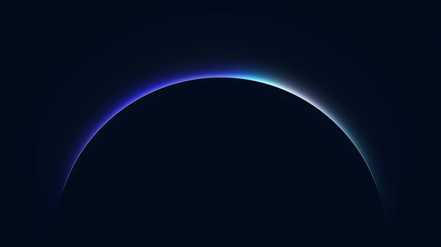 Abstract Gradient Neon Glow half circle path revealed animation for technology and business