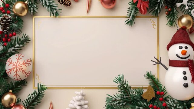 A 3D snowman waves cheerfully as the message &ldquo;Happy New Year  2027&rdquo; appears, creating a festive and joyful celebration video.