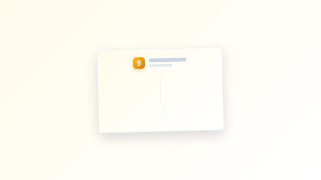 Cryptocurrency mining concept looping clean corporate animation