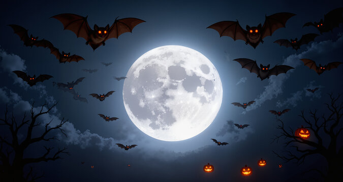 volmond flederm&auml;use halloween hintergrund
