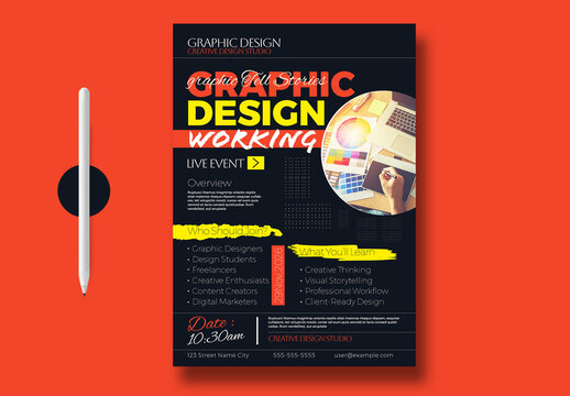 Graphic Design Working Event Poster