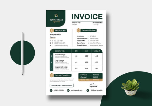 Invoice Design Template Layout