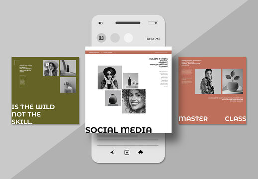 Social Media Post Template Layout