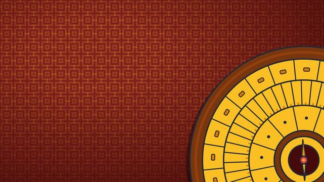 Cartoon Rotating Feng Shui Luopan Compass Background
