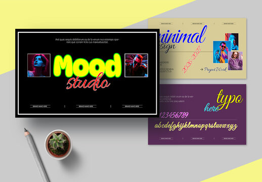 Mood Board Design Template Layout
