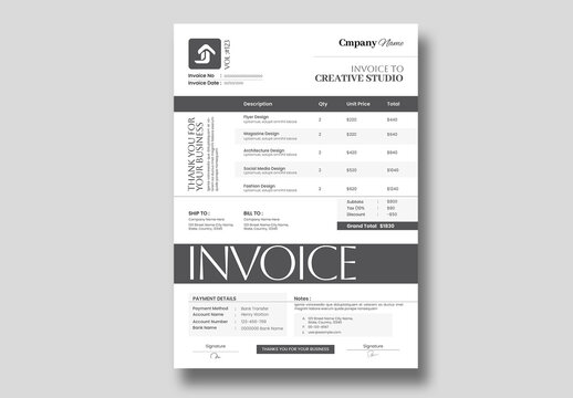 Professional Business Invoice Template