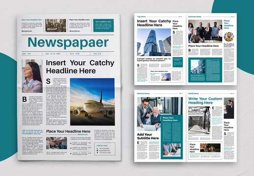 Modern And Editable Newspaper Layout Template