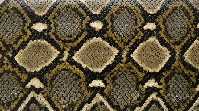 Gold Black Beige Python Snake Skin Texture Pattern Reptile Background
