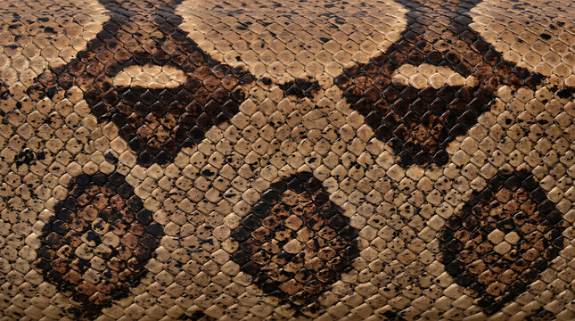 Tan Brown Black Python Snake Skin Texture Pattern Reptile Closeup