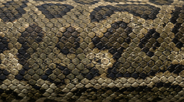 Olive Black Tan Python Snake Skin Texture Pattern Reptile Closeup
