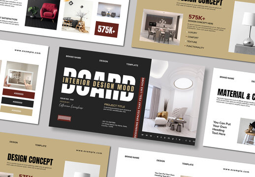 Modern Interior Design Mood Board Template