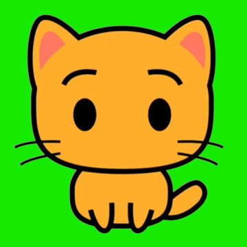 Sad Orange Cat with Sweat Drop, Worried Nervous Kitten Cartoon Emoticon Illustration