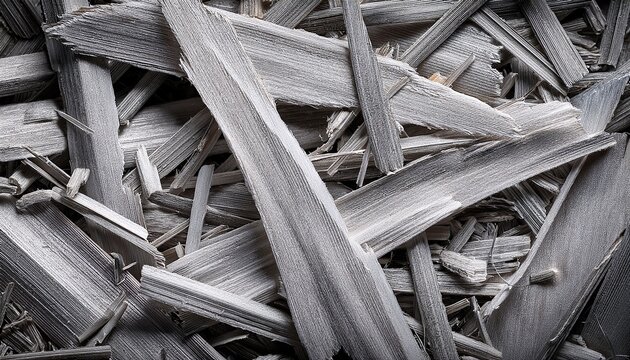 Close Up Of Grey Wood Shavings Texture
