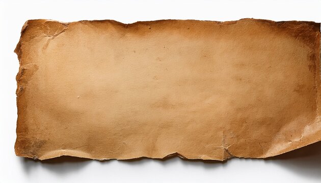 Old Paper Isolated With Clipping Path For Mockup