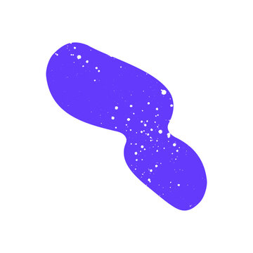 Hand drawn doodle grunge abstract scribble purple single element shape. Simple textured noise effect isolated white background item