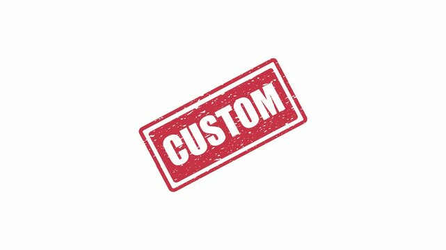 Red Custom Rubber Stamp Impression Isolated on White Background for Business and Logistics Branding Concepts