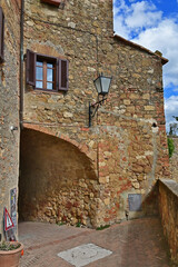 Obraz premium Pienza, streets, houses and palaces of the historic village, Val d'Orcia, Tuscany, Italy