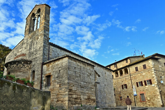 San Quirico d'Orcia, the Church of Santa Maria Assunta, Siena, Val d'Orcia, Tuscany, Italy