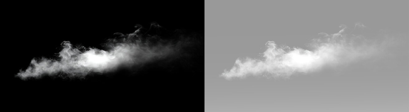 Smoke bright white cloud made of thick fog and soft mist with natural steam flowing around the edges