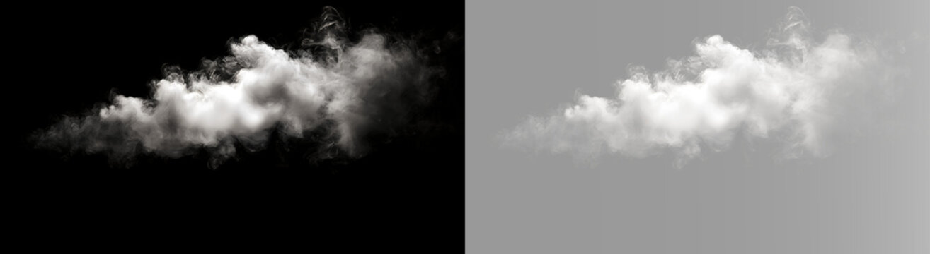 Smoke bright white cloud made of thick fog and soft mist with natural steam flowing around the edges