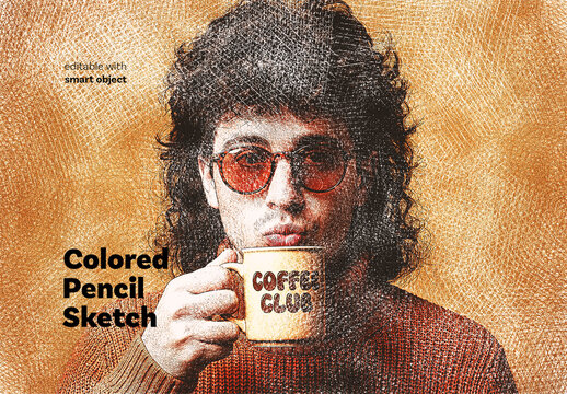 Colored Pencil Sketch Photo Effect