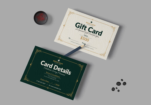 Gift Card Template Layout