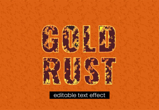 Gold Paper Rust Editable Text Effect