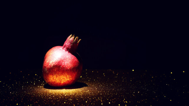 Rosh hashanah (jewish New Year holiday) concept. Traditional symbol