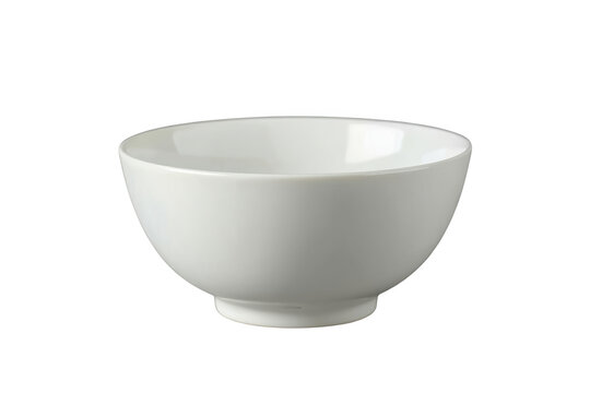 White ceramic bowl viewed from the side