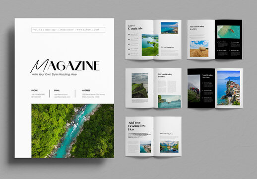 Modern Travel Magazine Template
