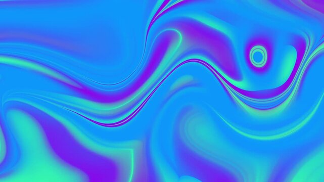 Abstract creative motion blurred fluid blue green and purple liquid gradient background. Video animation Ultra HD 4k footage.
