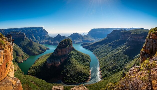 Breathtaking Panorama Of Blyde River Canyon S Three Rondavels