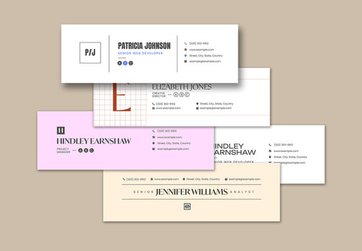 MInimalist Modern Professional Email Signature Template Collection