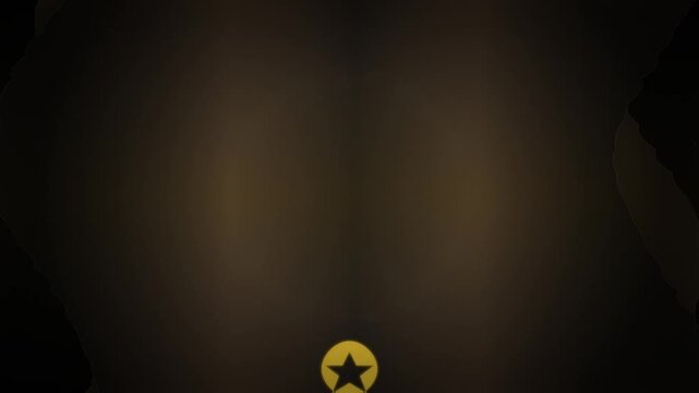 Dark brown gradient background with yellow star icon at bottom