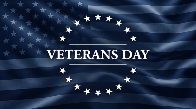 Veterans Day American Flag Background with Stars and Stripes