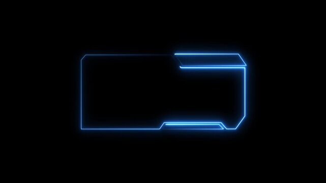 Advanced HUD frame outlines complex information system parameters. Futuristic HUD frame highlights modern presentation graphic elements. Cyber security layout with HUD frame.4k video animation