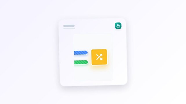 Merger and acquisition concept looping minimal corporate animation