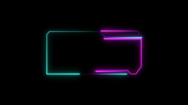 Advanced HUD frame outlines complex information system parameters. Futuristic HUD frame highlights modern presentation graphic elements. Cyber security layout with HUD frame.4k video animation