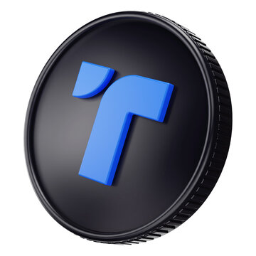 TrueUSD TUSD Cryptocurrency Coin 3D Render Illustration
