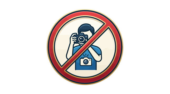 No selfies or personal photography sign