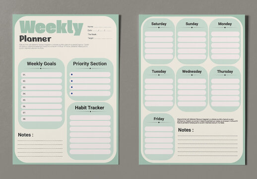 Weekly Planner Template