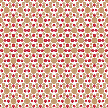 Elegant Floral Geometry Surface Pattern Modern Rosette Motif Decorative Background Geometric Ornament Fashion Textile Pattern Luxury Floral Decorative Repeating Pattern