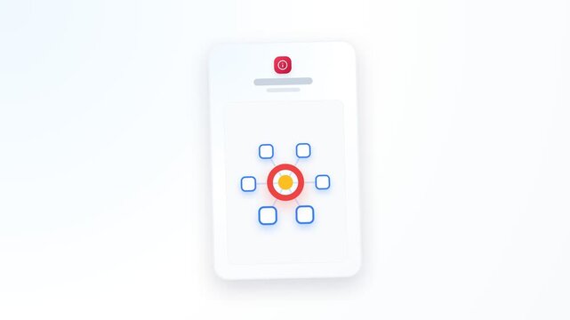 Omnichannel marketing concept looping clean animated corporate UI