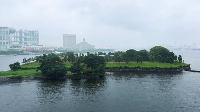 Daiba Park Surrounded by Tokyo Bay in Tokyo