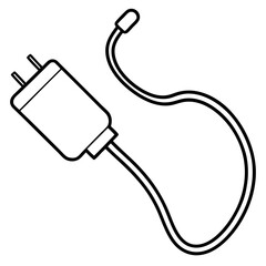 Obraz premium Phone charger line art vector