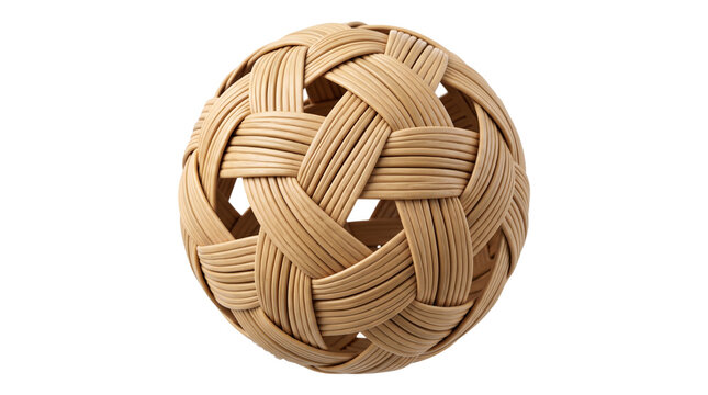 Woven Rattan Sepak Takraw Ball Isolated on Transparent Background PNG