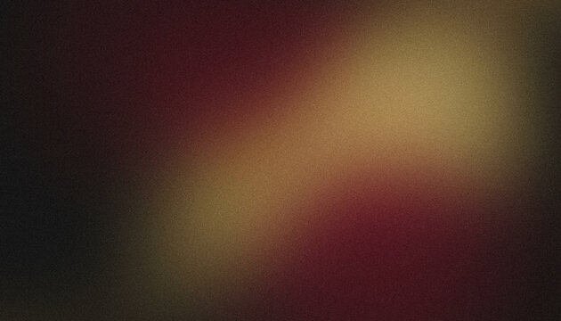 Abstract gradient background panoramic dark style with diagonal golden, amber and burgundy light beam and grainy texture
