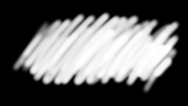 Diagonal semi-transparent soft blur scribble strokes isolated on transparent background. Translucent hatching opacity mask overlay, soft airbrush brush texture for photo editing.