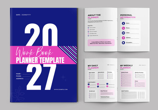Work Book Planner Template Layout
